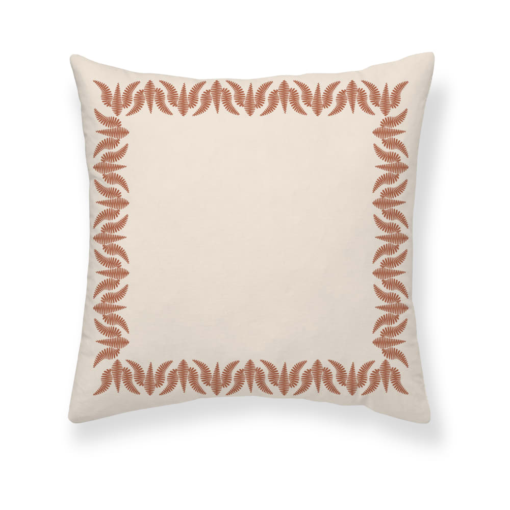 Housse de coussin en coton orange 50x50 cm