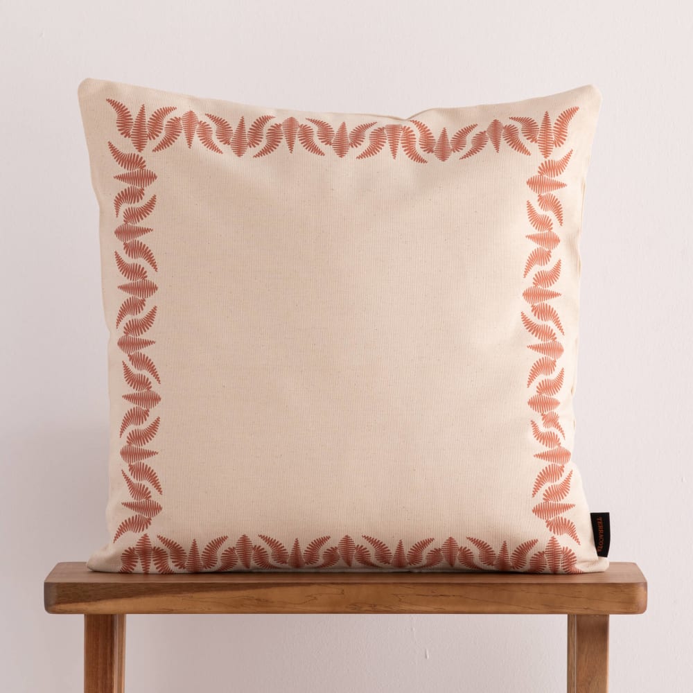 Housse de coussin en coton orange 50x50 cm — vue 3