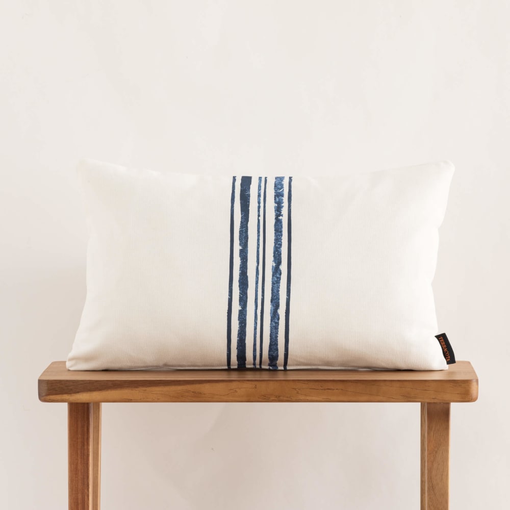 Housse de coussin en coton bleu 30x50 cm - Maisons du Monde