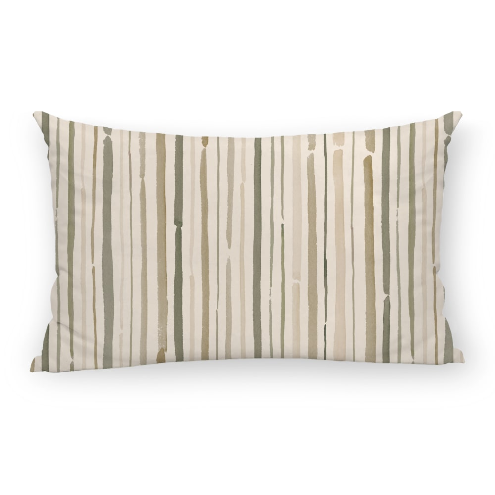 Housse de coussin en coton vert 30x50 cm