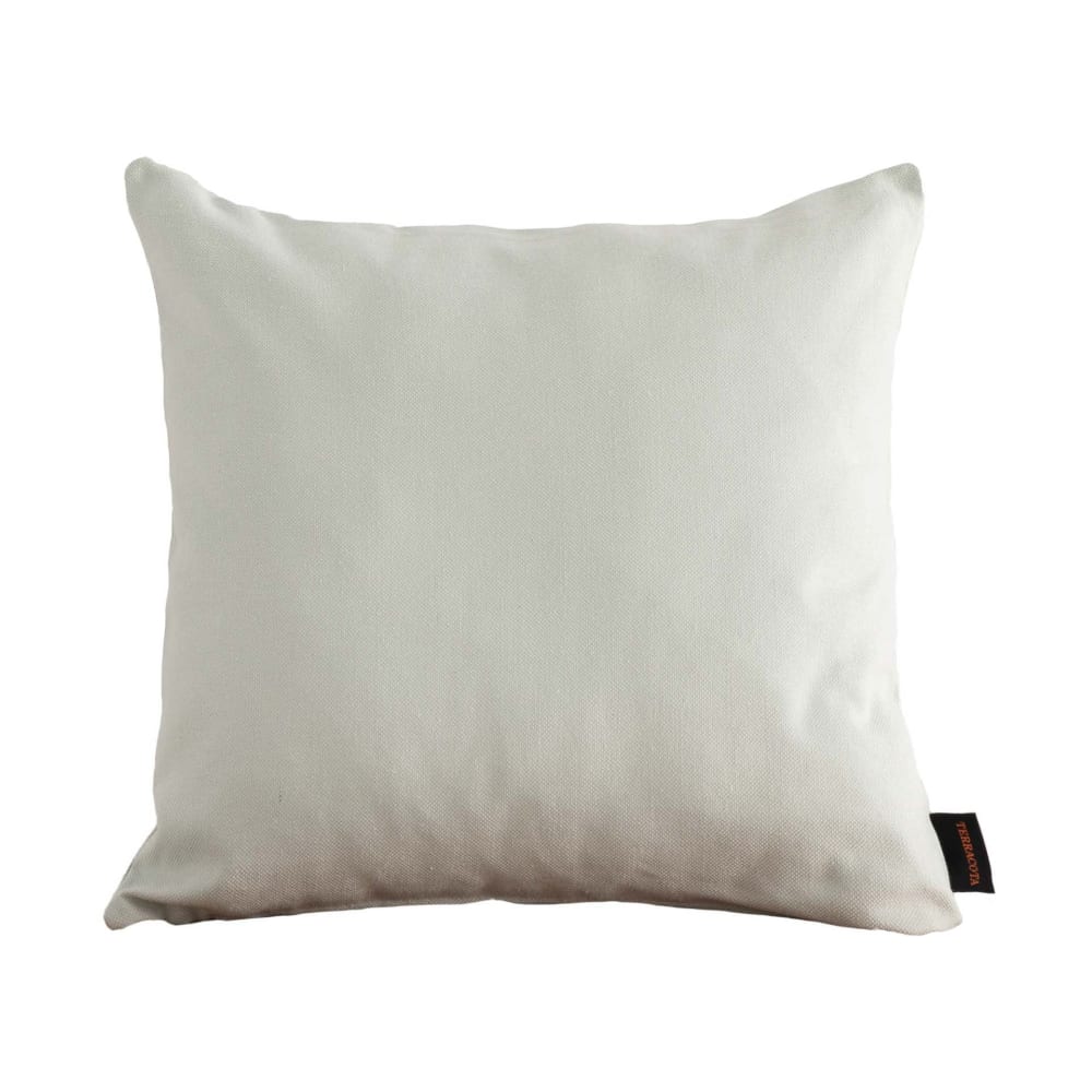 Funda de cojín de lino y algodón verde 65x65 cm