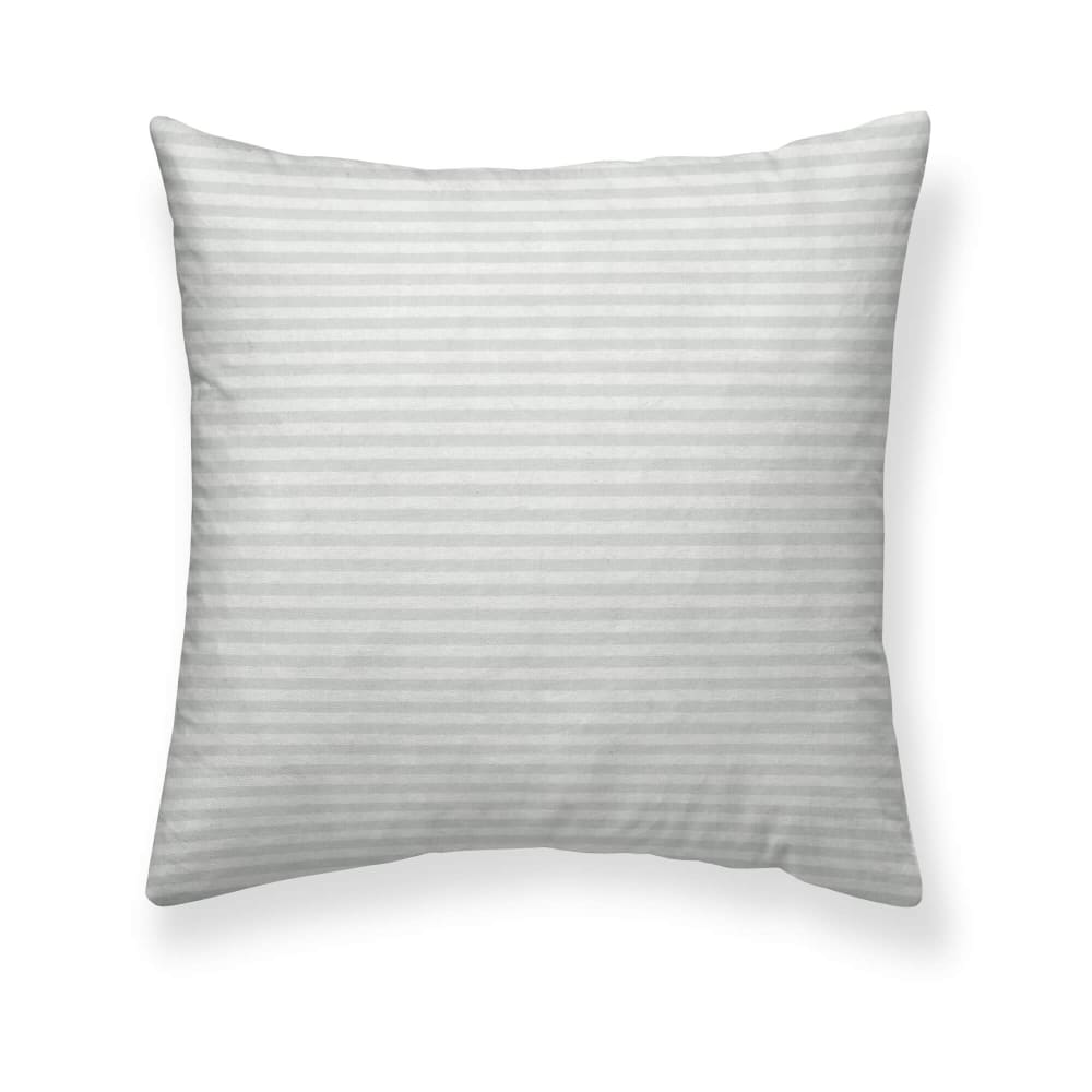 Funda de cojín de lino, algodón y poliéster gris 50x50 cm