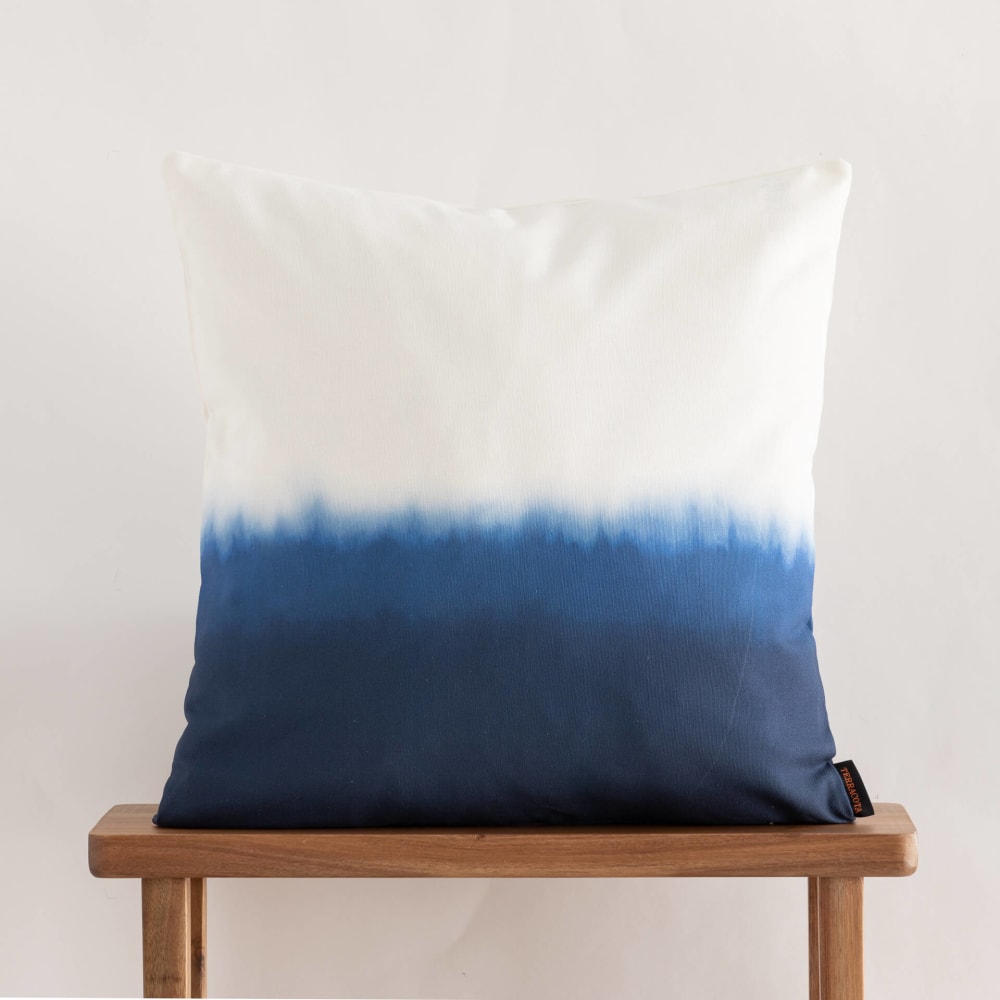 Housse de coussin en coton bleu 50x50 cm - Maisons du Monde