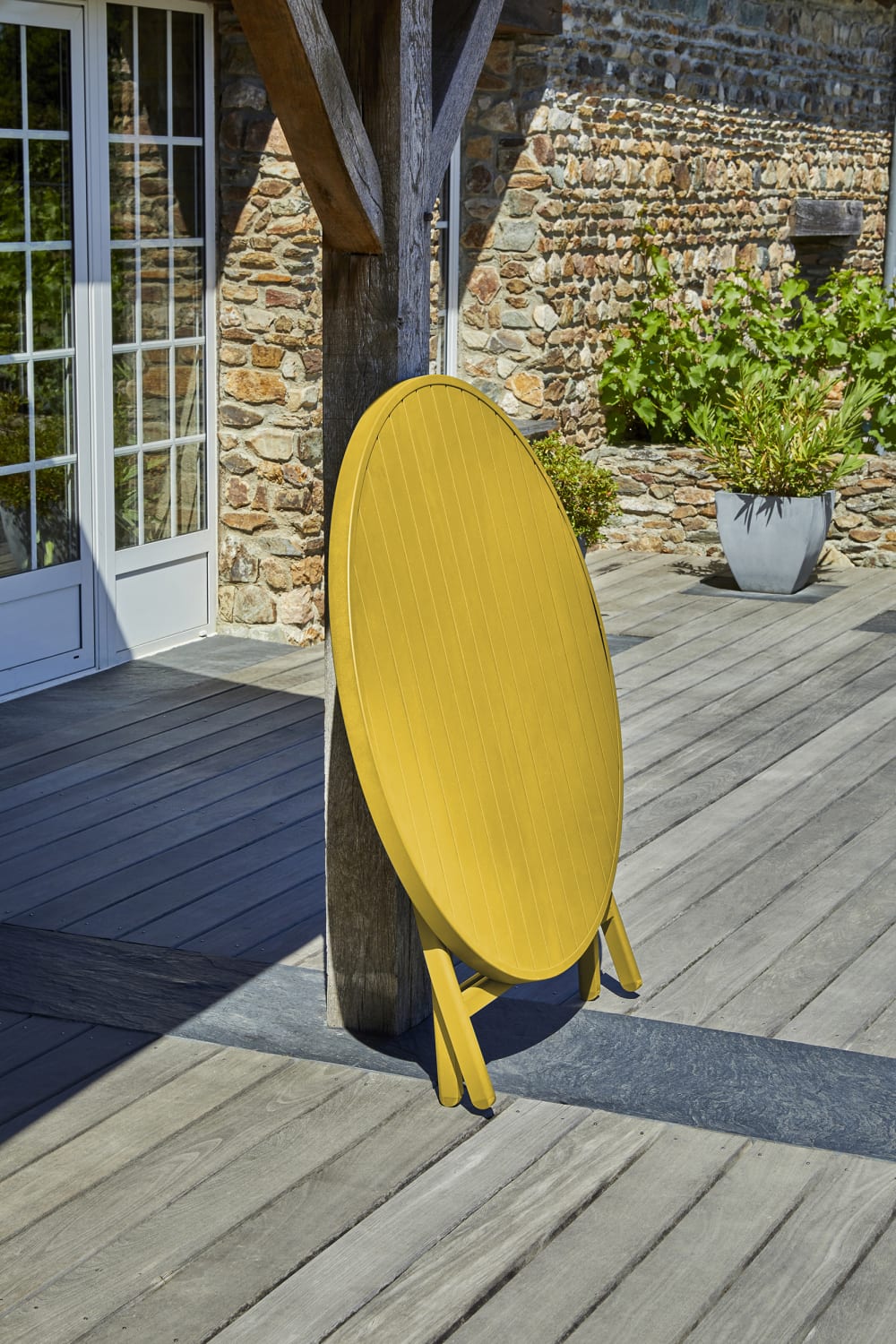 Table de jardin ronde pliante en aluminium - Maisons du Monde