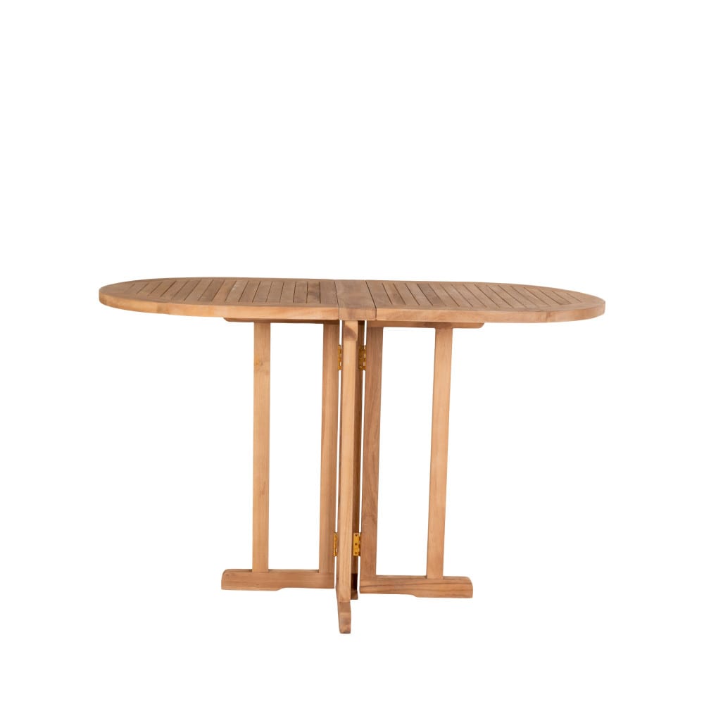 Table à manger en teck pour balcon 120x60cm - Bois clair