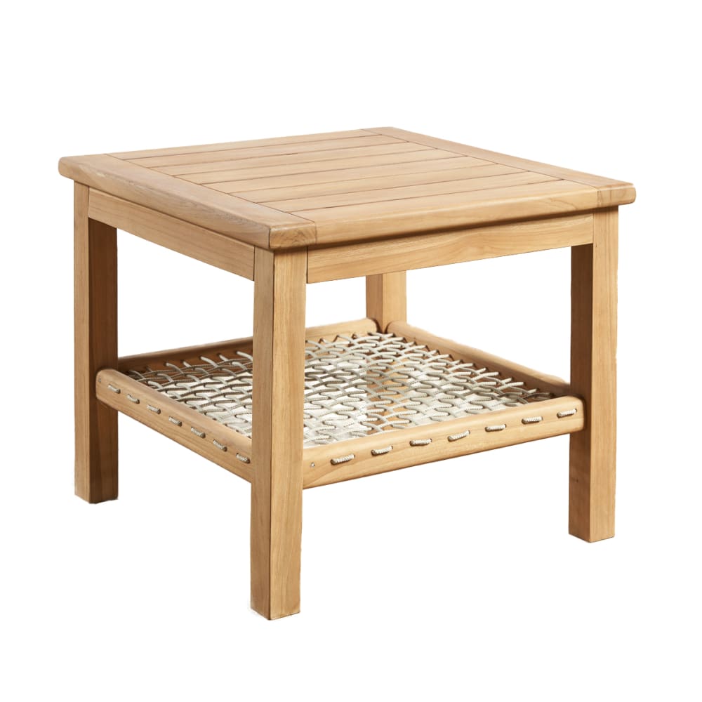 Table basse de jardin en teck 60 cm