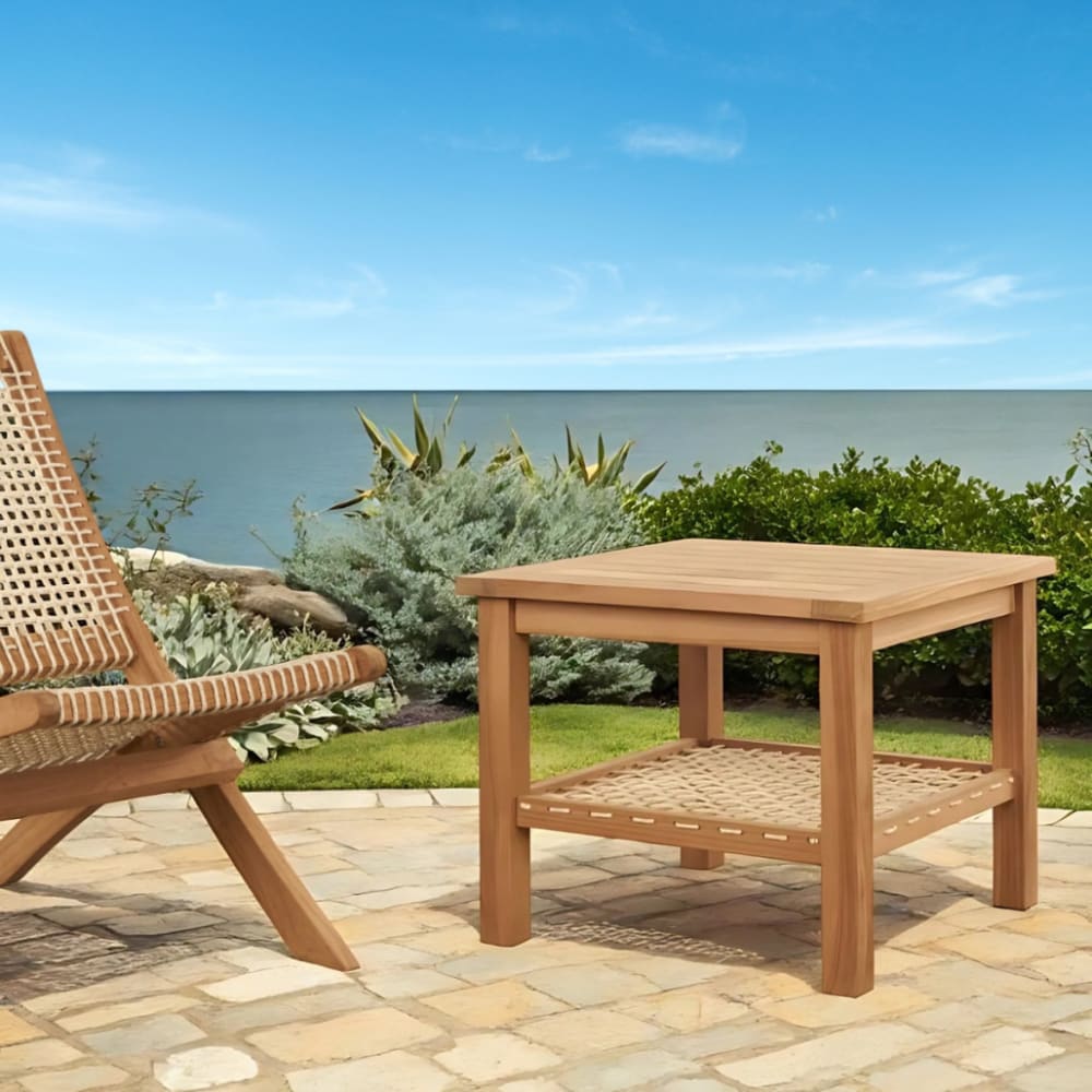 Mesita de jardín de teca 60 cm - Maisons du Monde