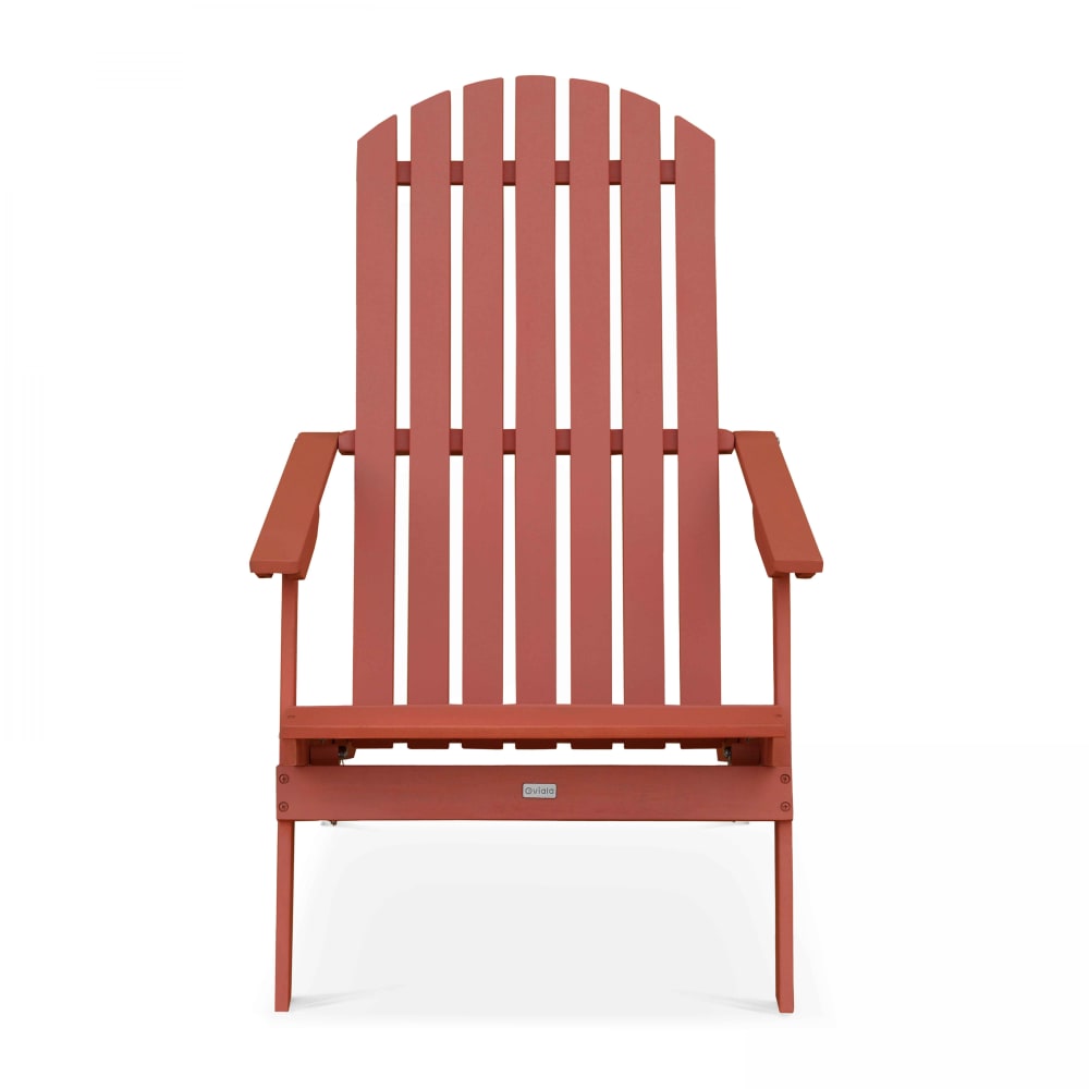 Lot de 2 fauteuils pliant inclinables en bois d'eucalyptus terracotta - Maisons du Monde
