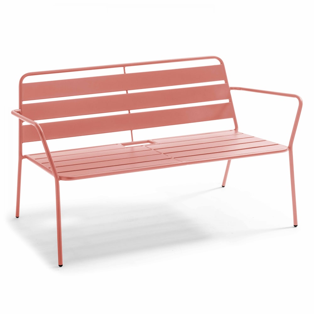 Canapé de jardin en métal argile