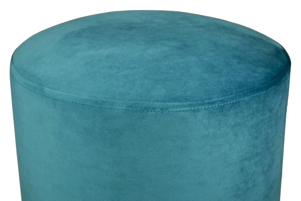 Pouf in velluto color verde petrolio - Samira Italia