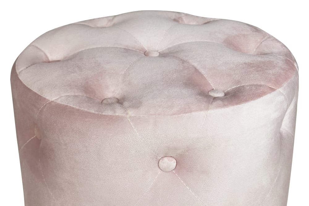 Pouf in velluto capitonné rosa - Samira Italia