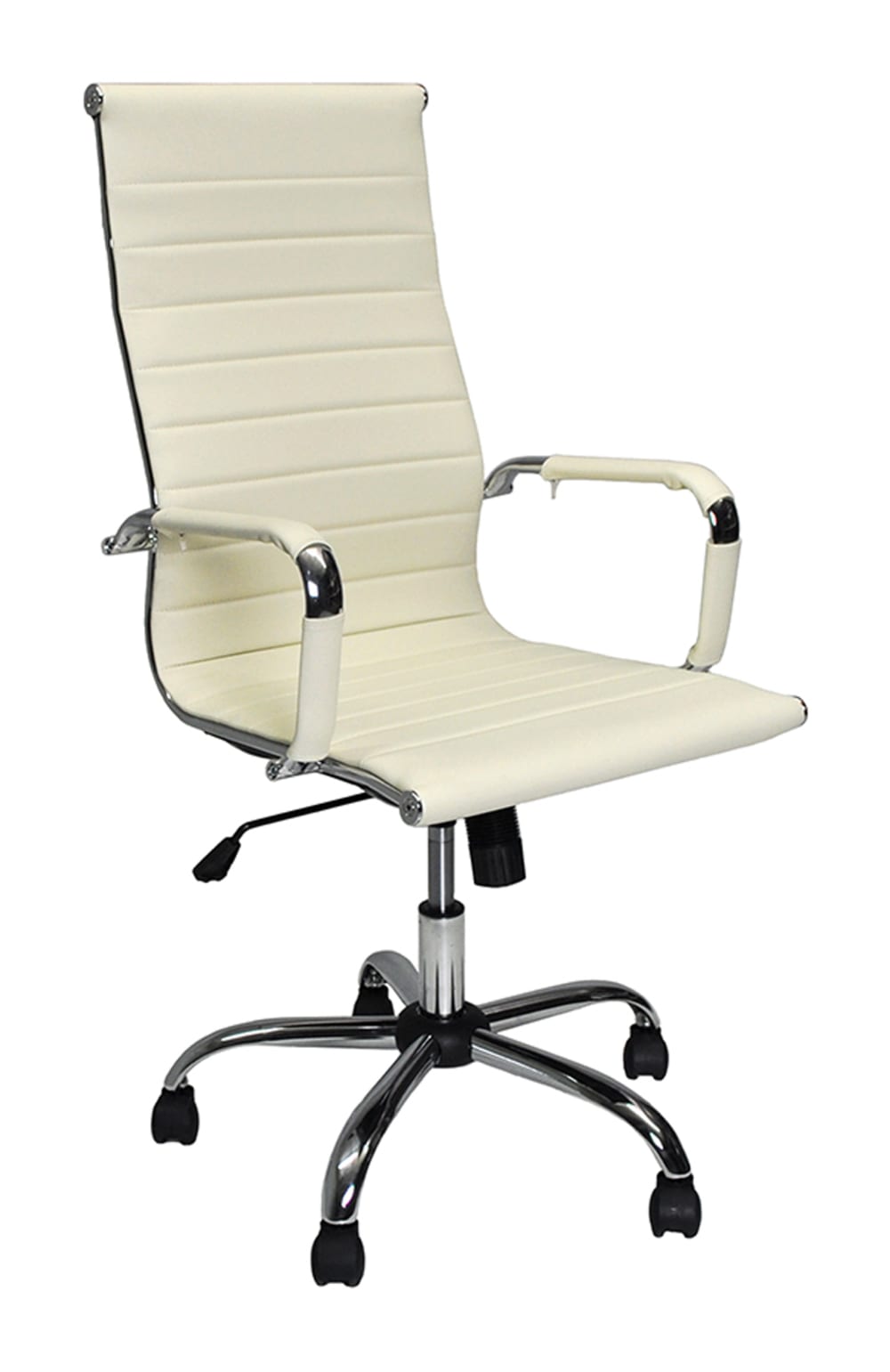 Sedia da ufficio in ecopelle beige - Beige - PVC - Cloruro di polivinile