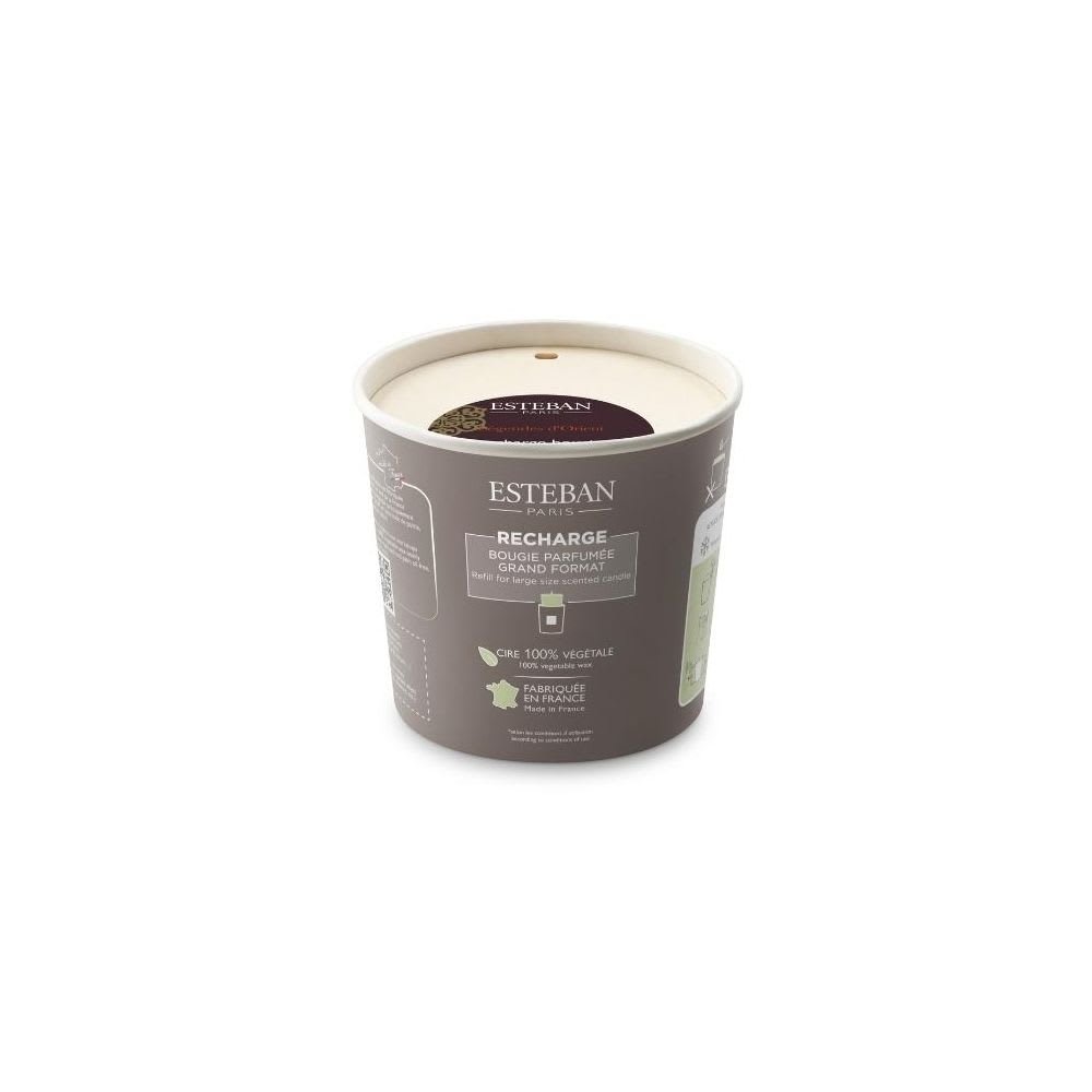 Esteban Paris Parfums Recharge pour bougie parfumée 450g style classique chic Blanc Cire