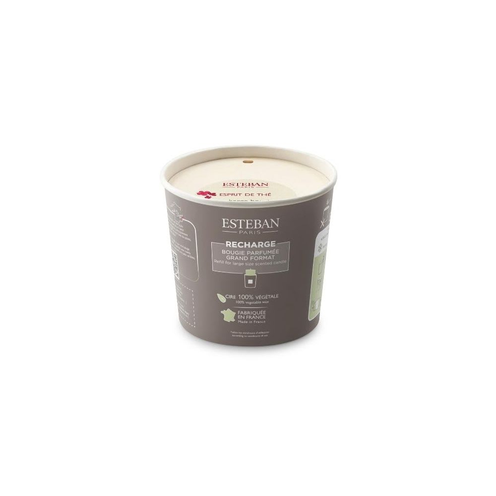 Esteban Paris Parfums Recharge pour bougie parfumée 450g style classique chic Blanc Cire