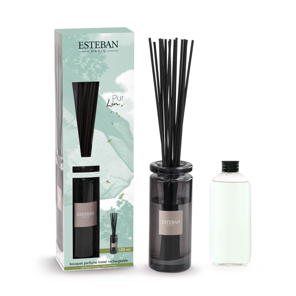 Esteban Paris Parfums Bouquet parfumé Initial 100ml style classique chic Gris Verre