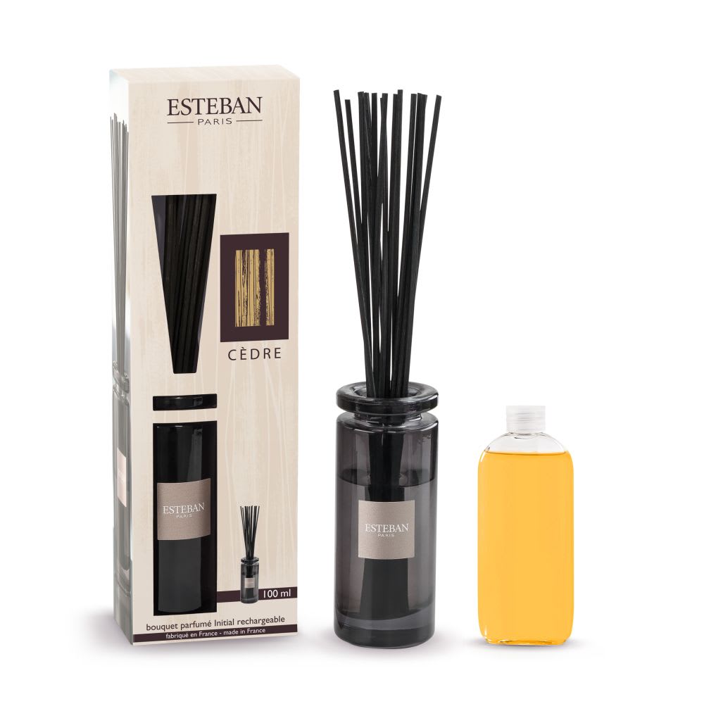 Esteban Paris Parfums Bouquet parfumé Initial 100ml style classique chic Gris Verre