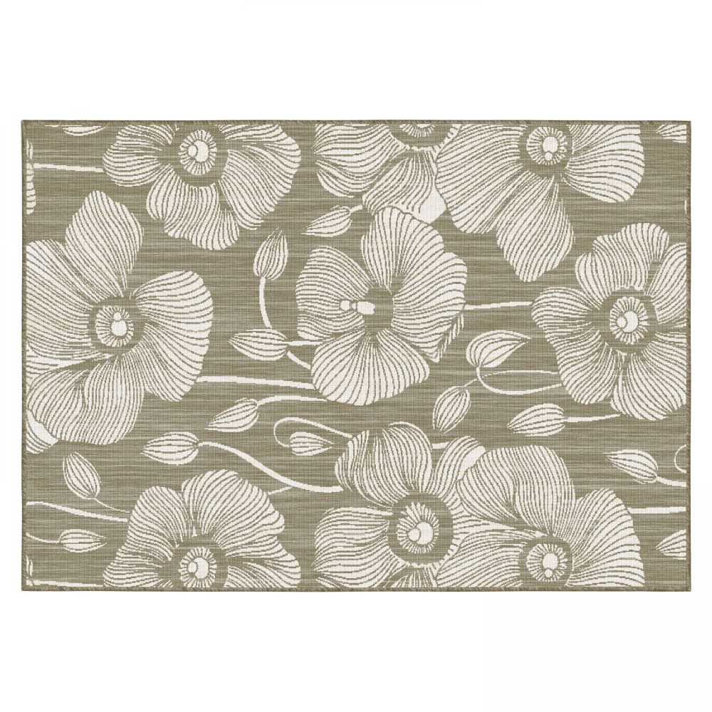 Tapis d'extérieur en polypropylène 120 x 170 cm taupe