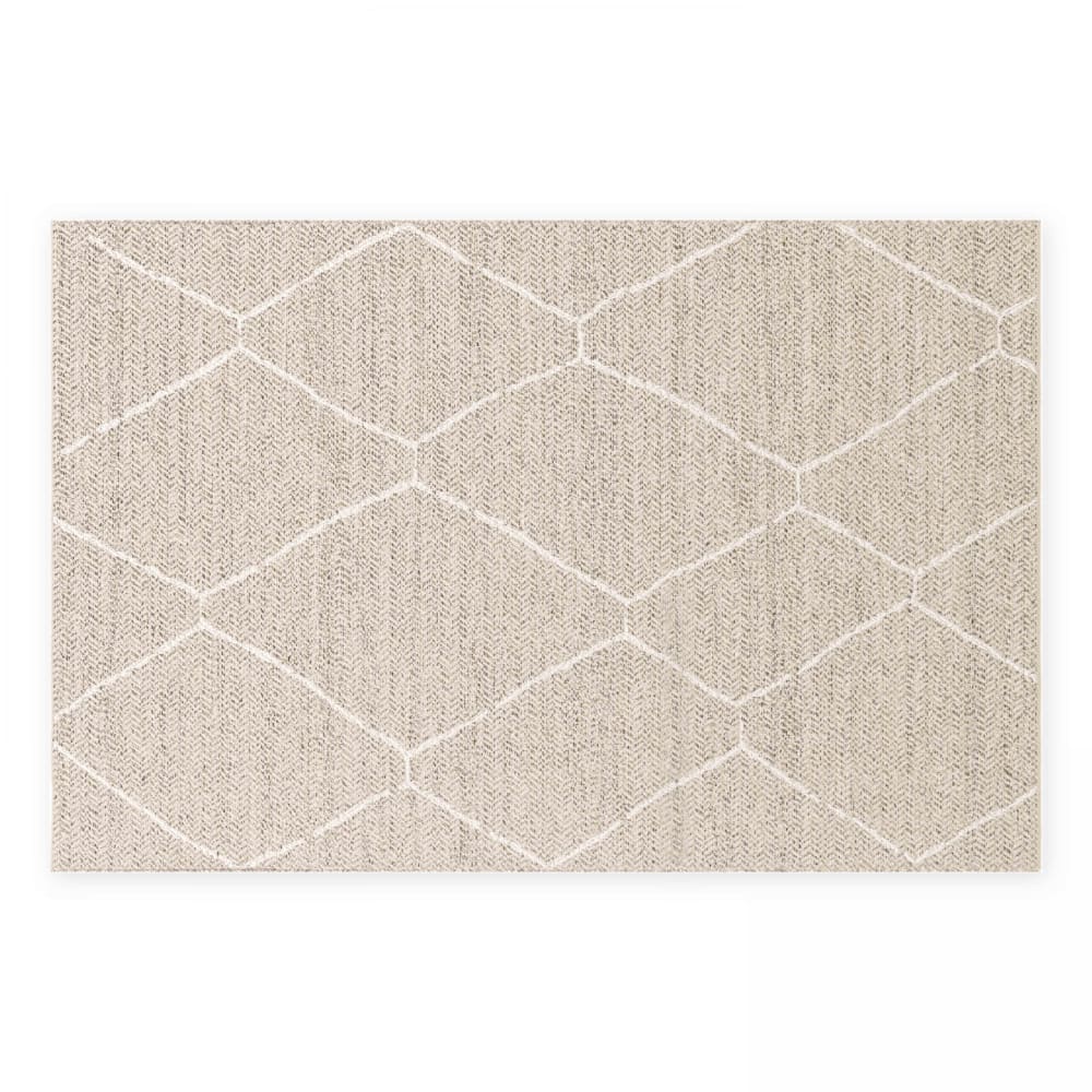 Tapis d'extérieur en polypropylène 120 x 170 cm beige