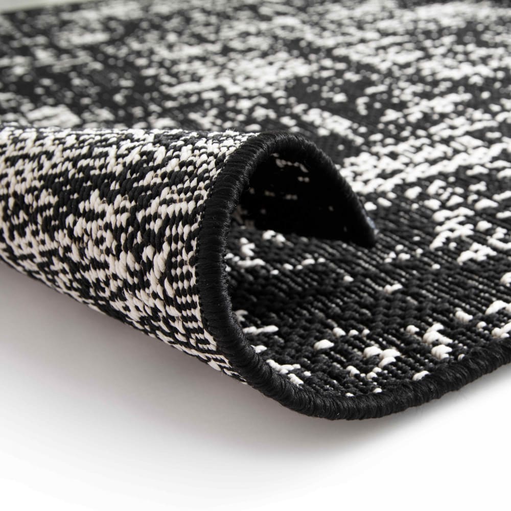 Tapis d'extérieur en polypropylène 160 x 230 cm noir