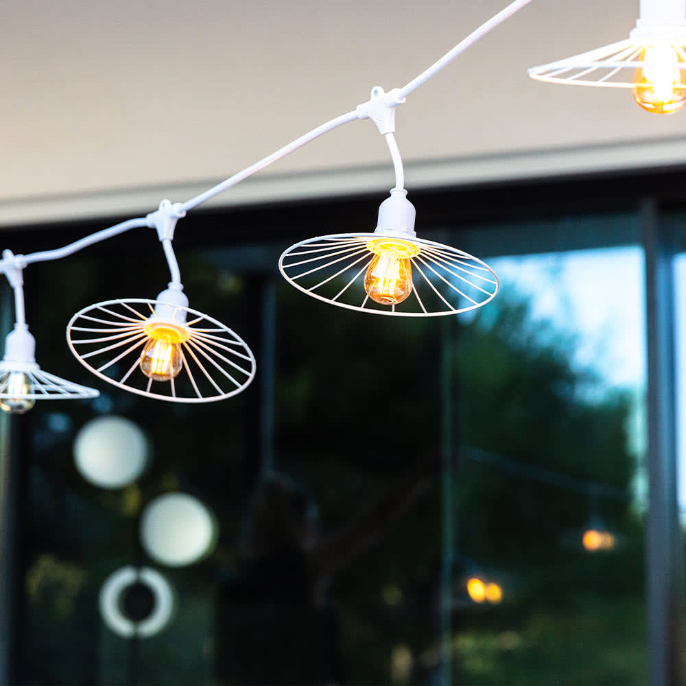 Luces de cadena conectables e27 blanco 6m