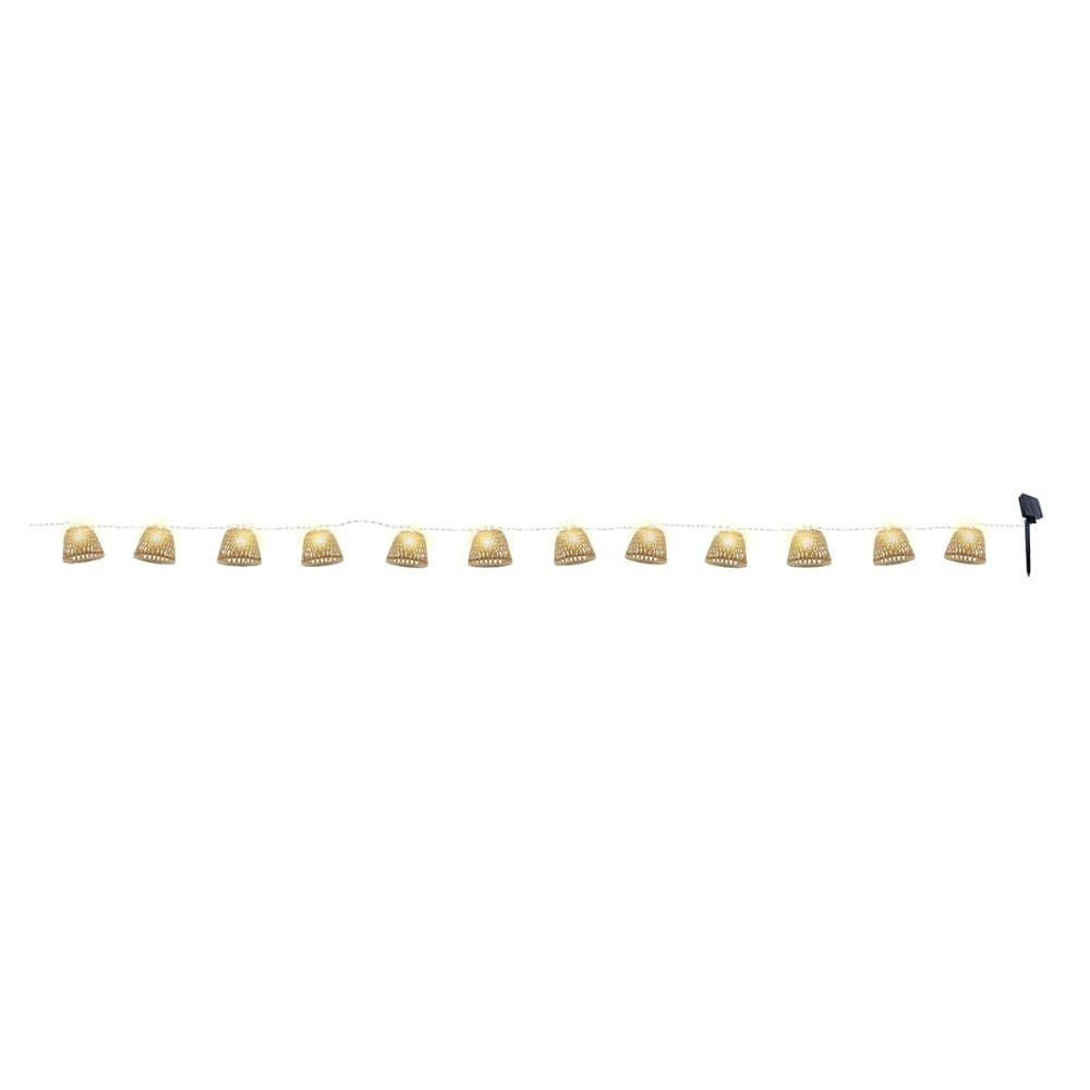 Guirlande lumineuse solaire Beige 3.80m