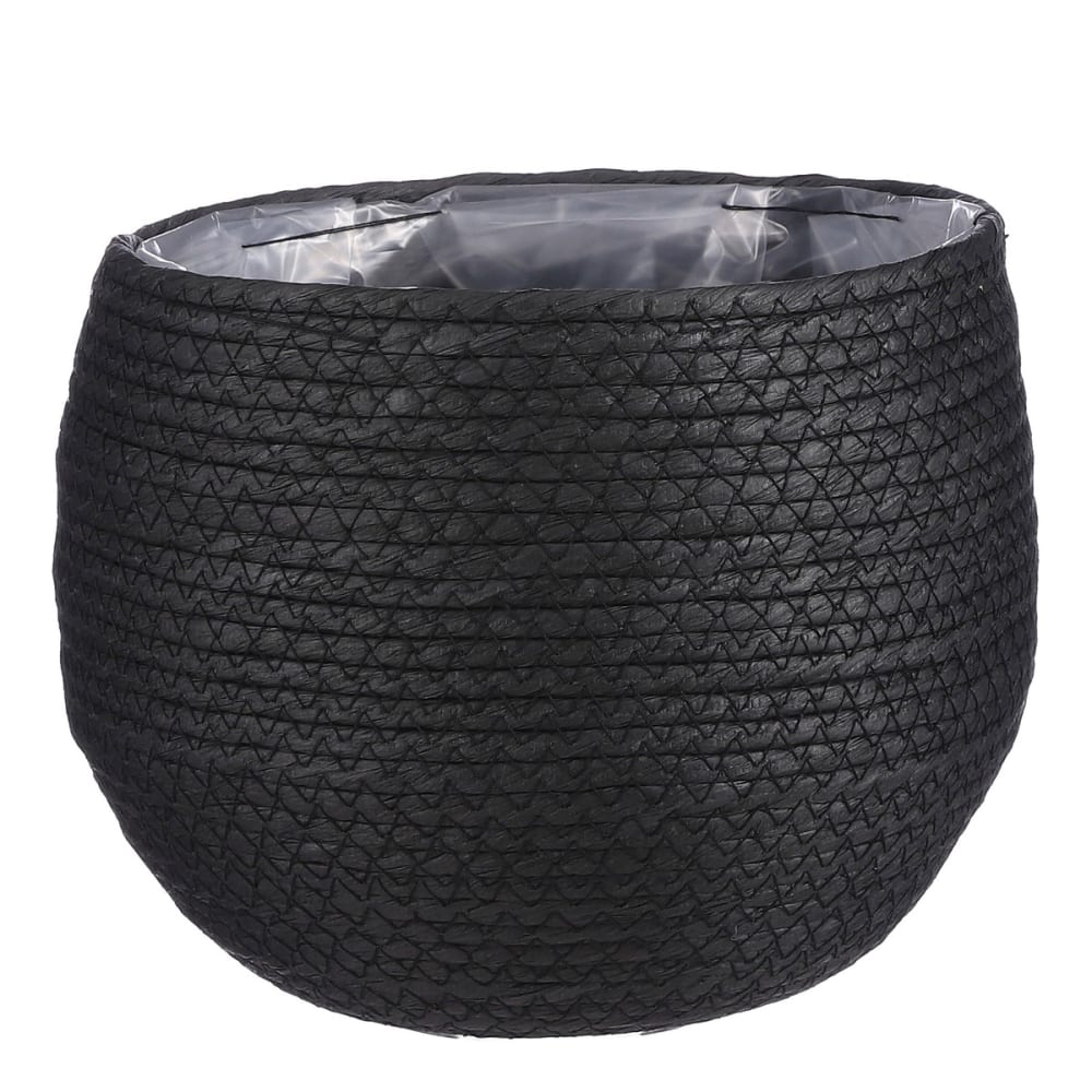 Pot de fleurs noir papier h19xl22xl22cm