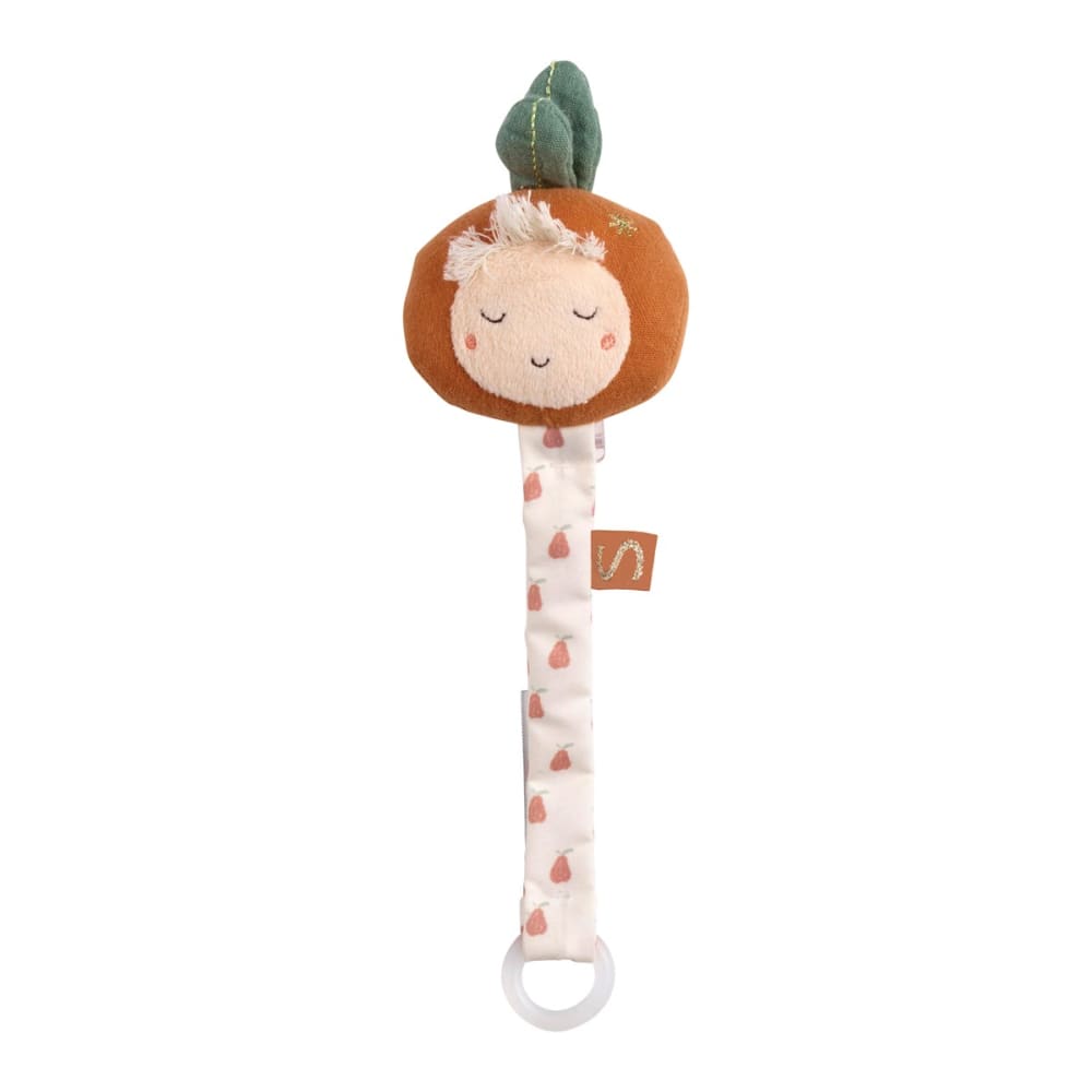 Sauthon Attache-tétine bébé en coton style classique chic Orange Coton - 24x7x5cm