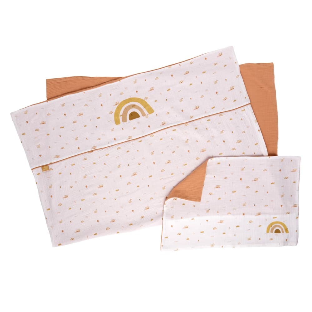 Housse de couette et taie d'oreiller coton