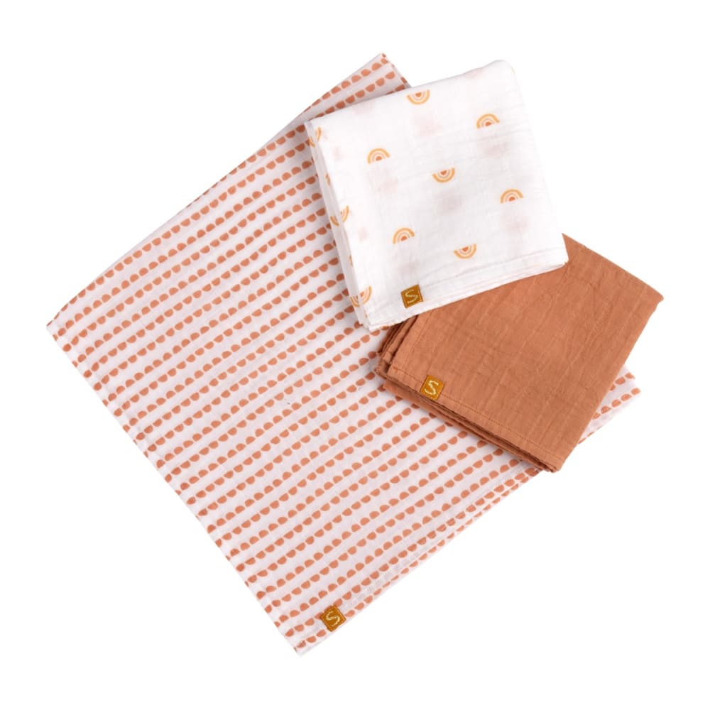 Sauthon Langes en coton biologique style classique chic Blanc Coton - 1x70x70cm