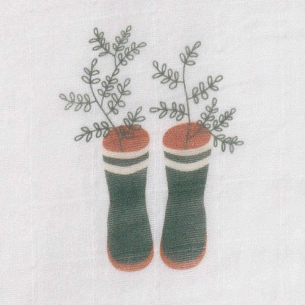 Lot de 3 langes en coton bio Botanica (70 x 70 cm) (Sauthon) - Image 1