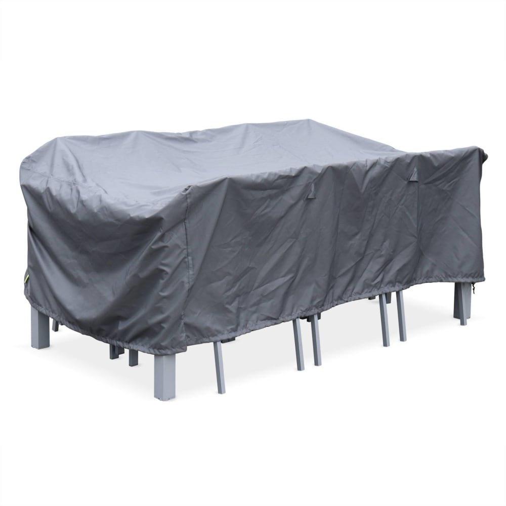 Housse de protection grise pour table de jardin 202cm sur 124cm