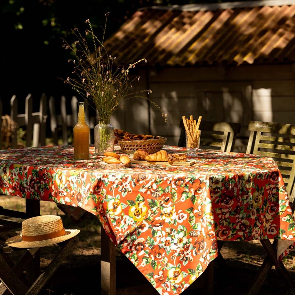 Nappe rectangulaire en - fleuri