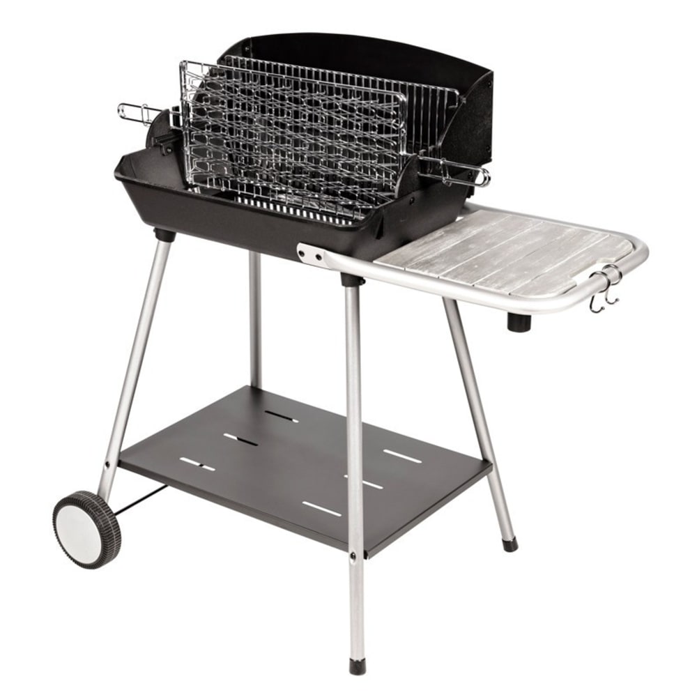 Somagic Holzkohlegrill aus Gusseisen und schwarzem Stahl style modern Grau Edelstahl