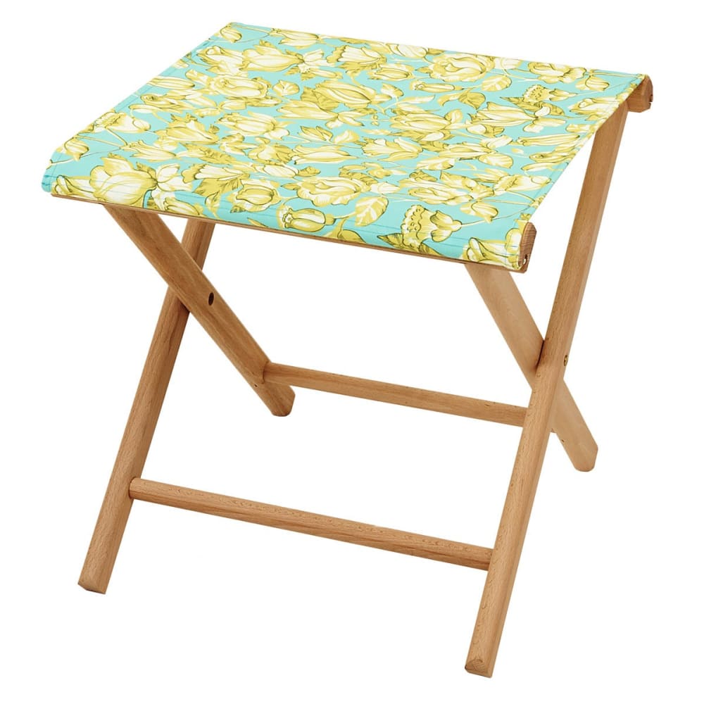 Pliant pêcheur en eucalyptus, - toile turquoise