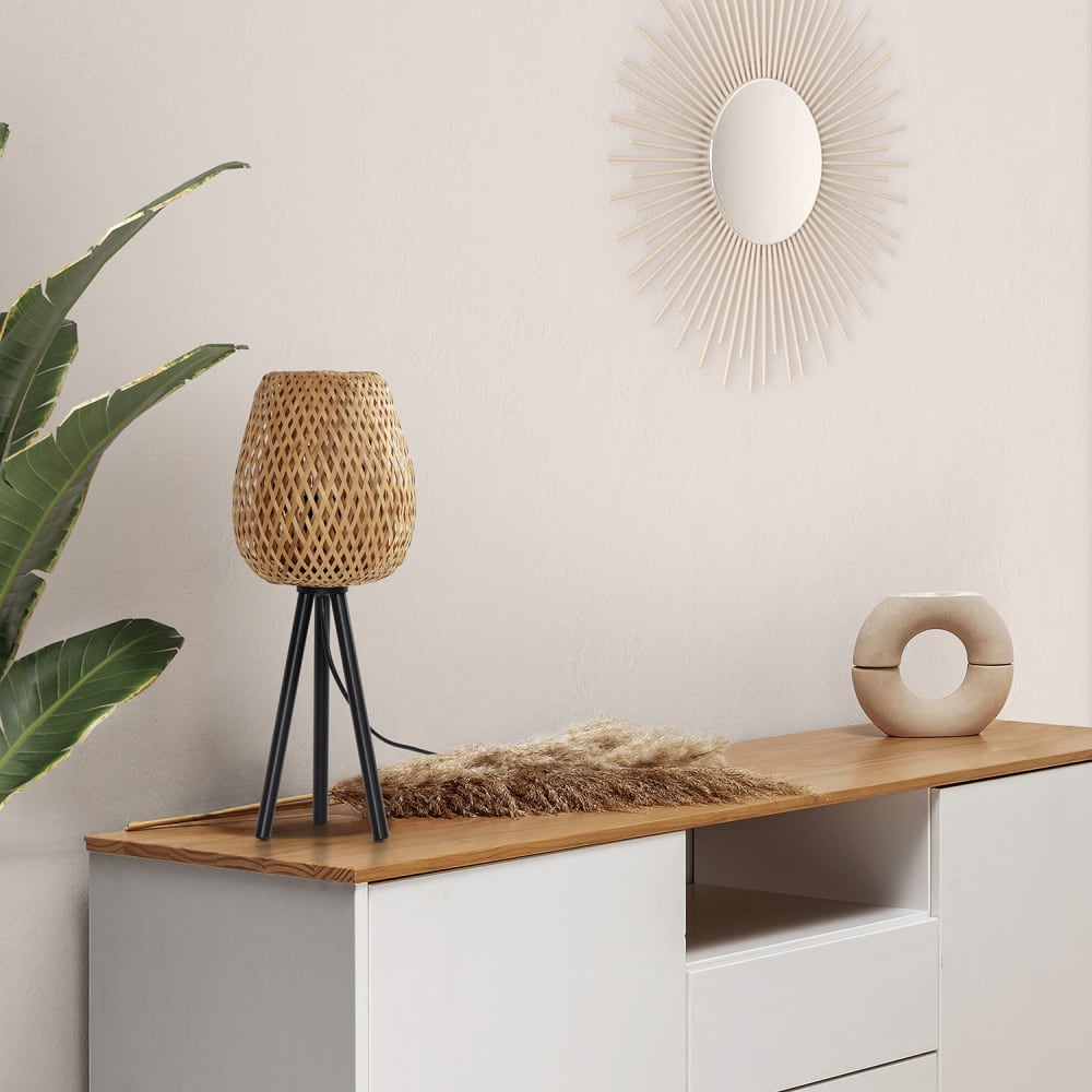 Lampe à poser en Bambou, diamètre 43,5 cm — vue 3