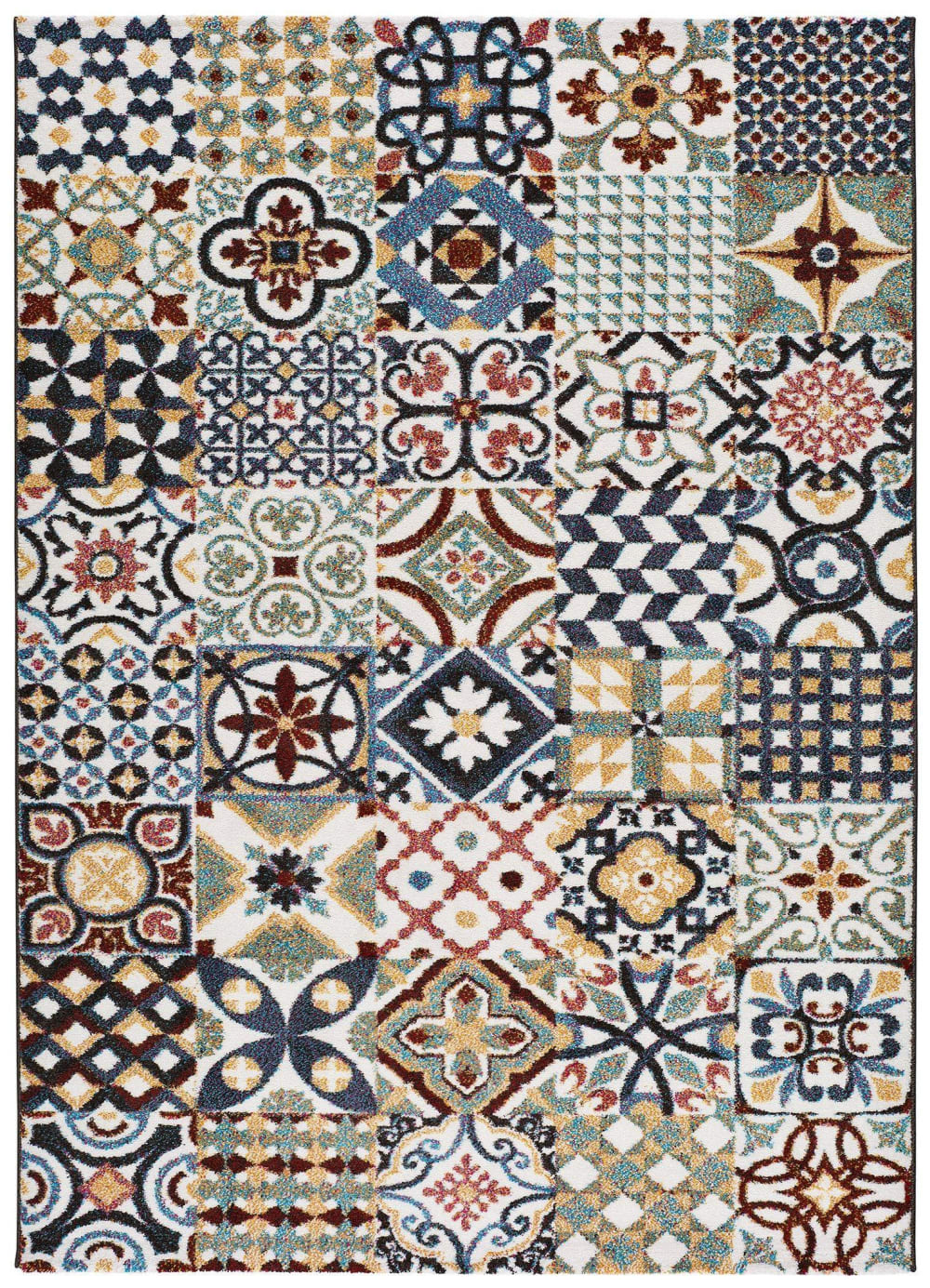 Tapis carreaux ciment multicolore 120x170 cm