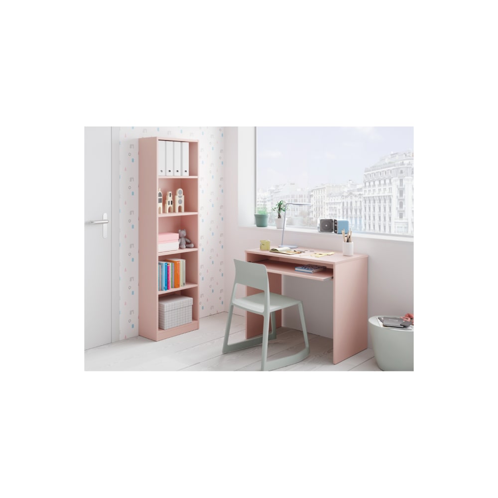 Bureau avec tablette extractible l90cm x h79cm - rose - Maisons du Monde