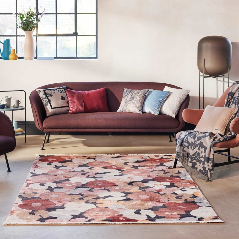 Tappeto vintage motivo floreale dai toni caldi 160x225 - Esprit