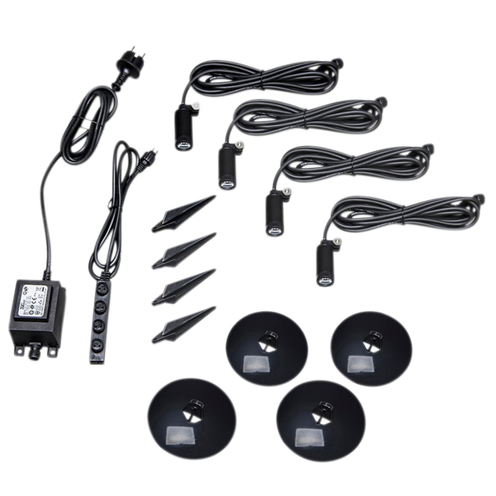 Spot extérieur en aluminium noir