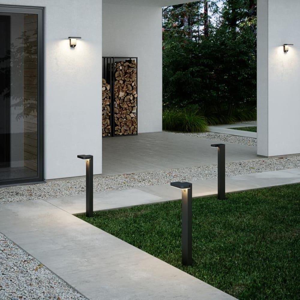 Applique murale d'extérieur led solaire h12cm noir - Maisons du Monde