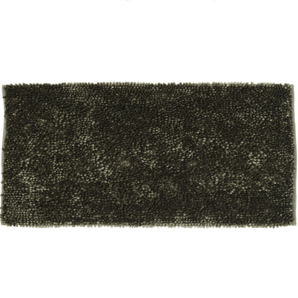Tapis de bain chenille fil argenté antidérapant moelleux 60x120cm
