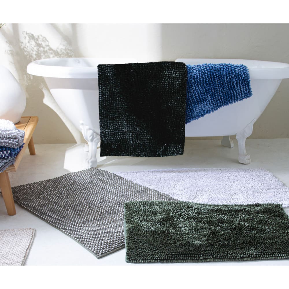 Tapis de bain chenille fil argenté antidérapant moelleux 60x120cm — vue 4