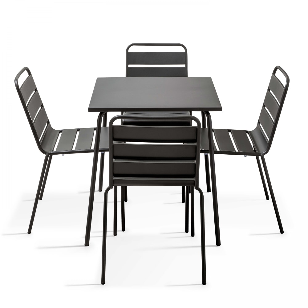 Ensemble table de terrasse - chaises