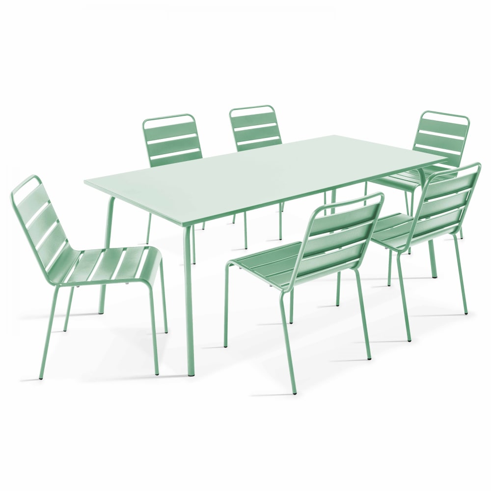ensemble table de jardin - chaises