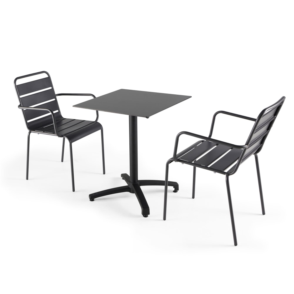 Ensemble table de terrasse - fauteuils
