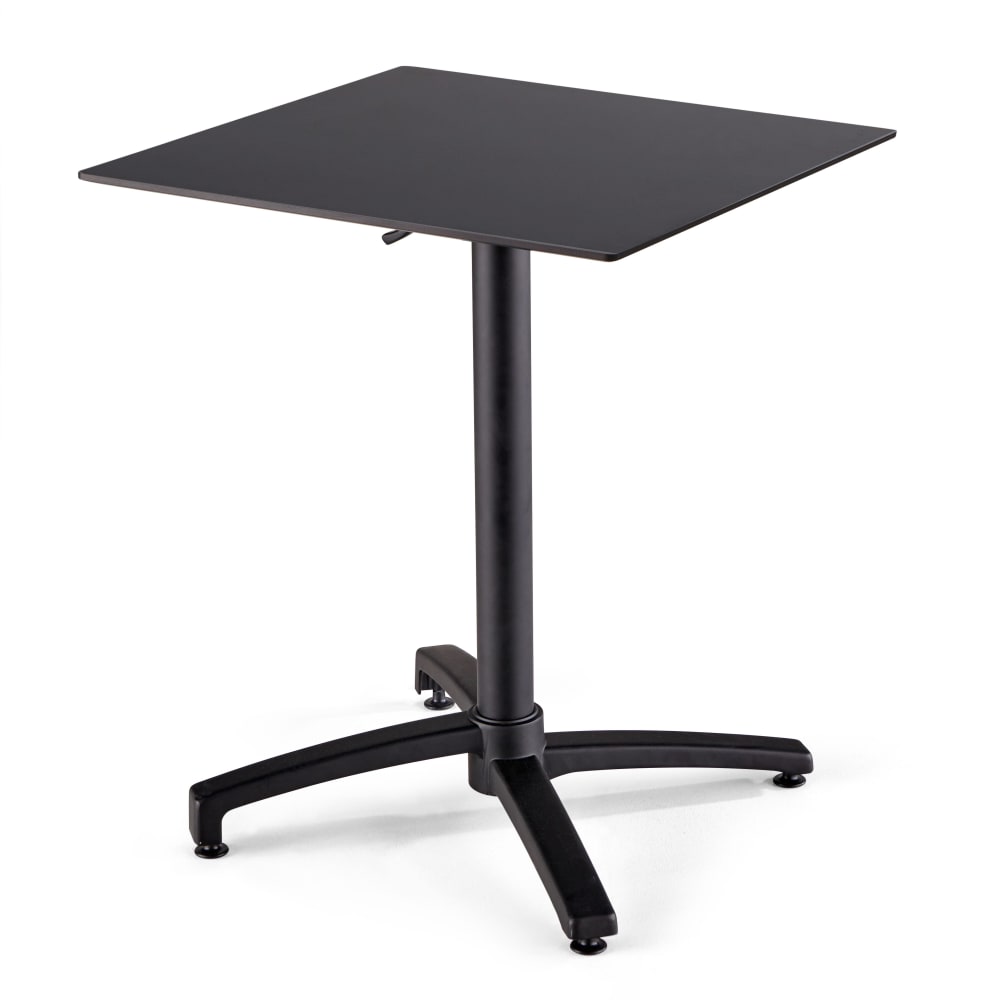 Ensemble table de terrasse stratifié noir et 2 fauteuils palavas gris - Maisons du Monde