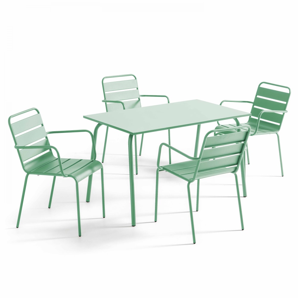 Ensemble table de jardin - fauteuils