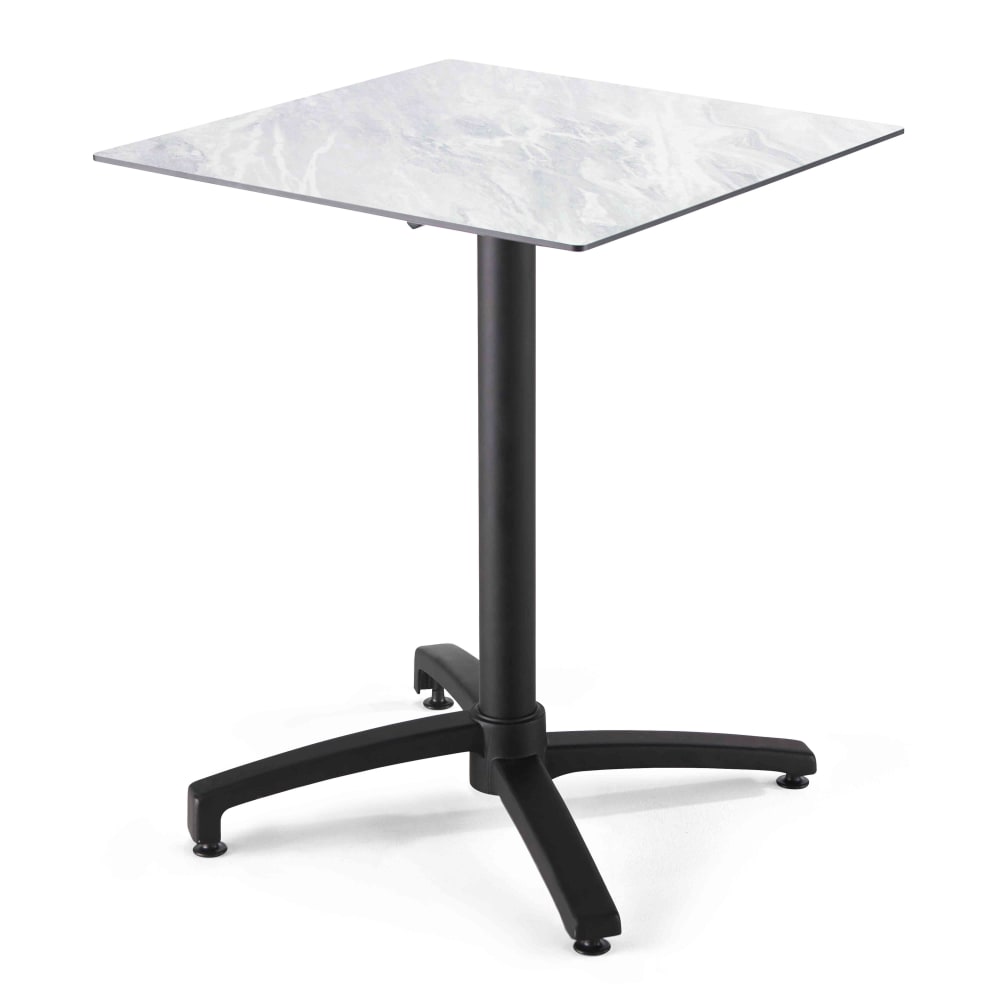 Oviala Table de terrasse 70 cm inclinable marbre Gris Métal