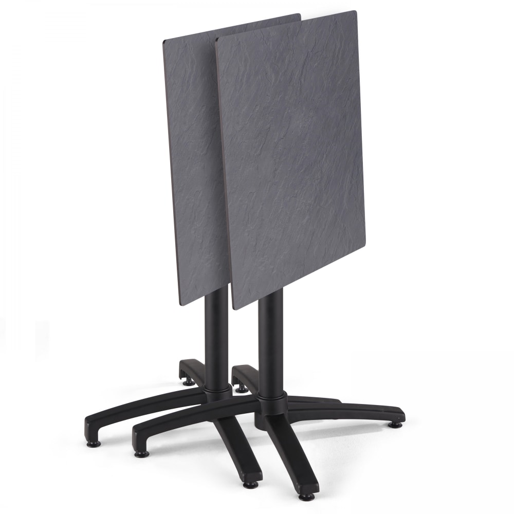 Table de terrasse 60 cm inclinable ardoise gris foncé - Maisons du Monde