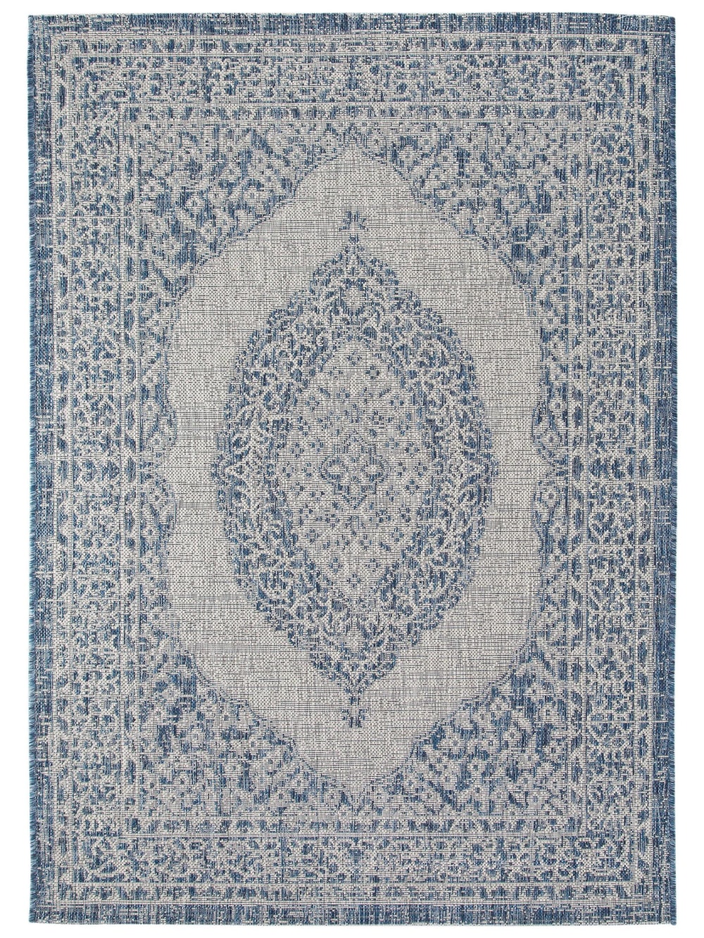 Alfombra de exterior & interior azul 120x170